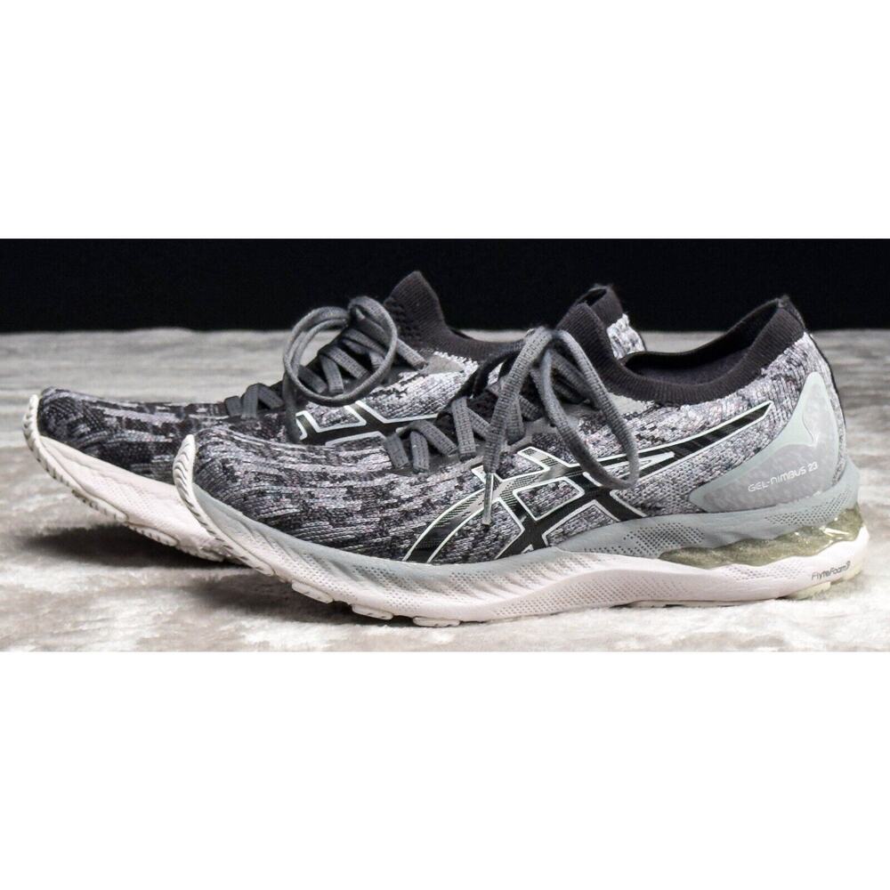 ASICS Gel Nimbus 23 Gray Black Knit Running Shoes Sneakers Womens Size 9.5 - Picture 11 of 16
